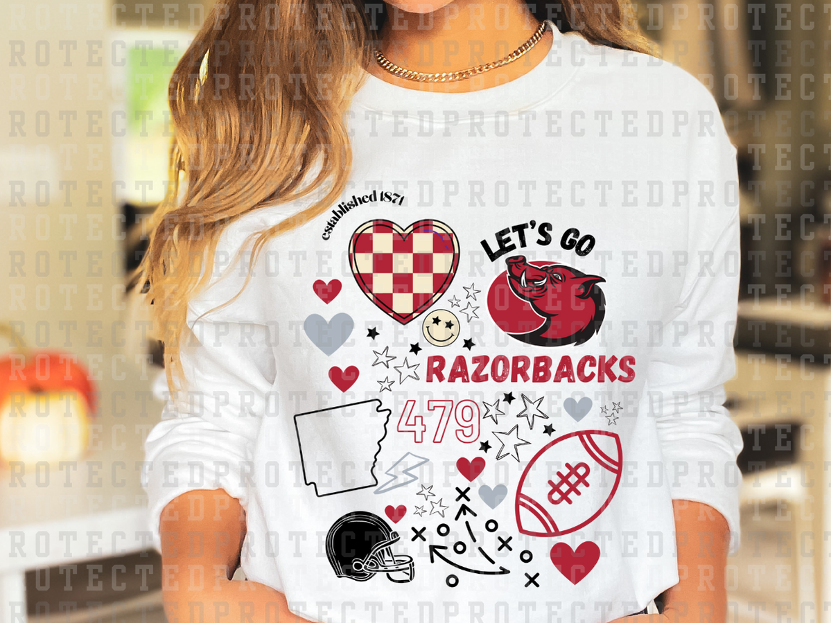 LETS GO RAZORBACKS - DTF TRANSFER