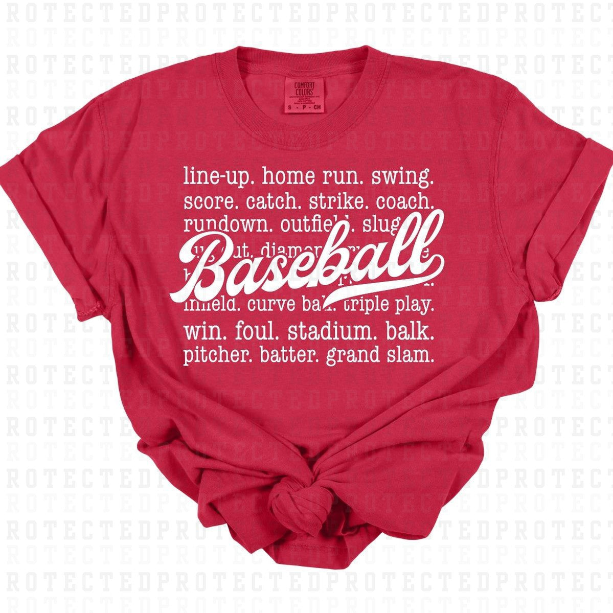 BASEBALL *WHITE - SINGLE COLOR* - DTF TRANSFER