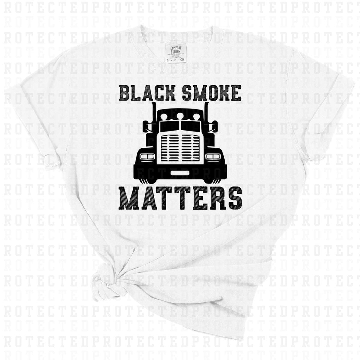 BLACK SMOKE MATTERS *SINGLE COLOR* - DTF TRANSFER