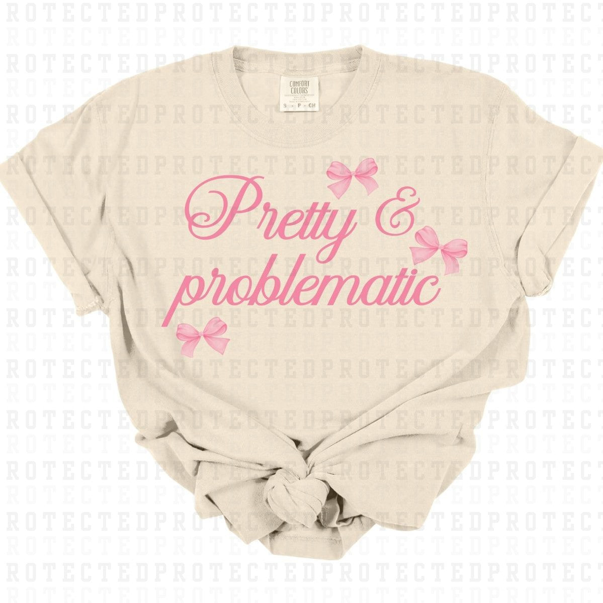 COQUETTE PRETTY & PROBLEMATIC *PINK* - DTF TRANSFER