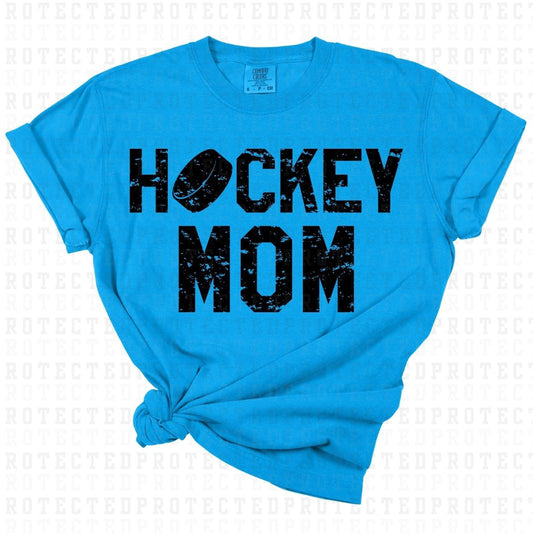 HOCKEY MOM *GRUNGE - SINGLE COLOR* - DTF TRANSFER