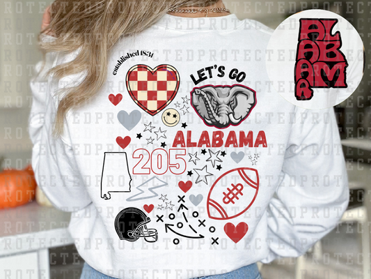 LETS GO ALABAMA (POCKET/BACK) - DTF TRANSFER