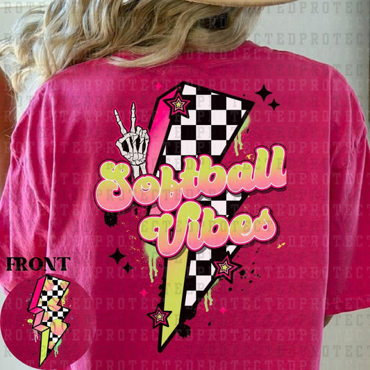 SOFTBALL VIBES (POCKET/BACK) - DTF TRANSFER