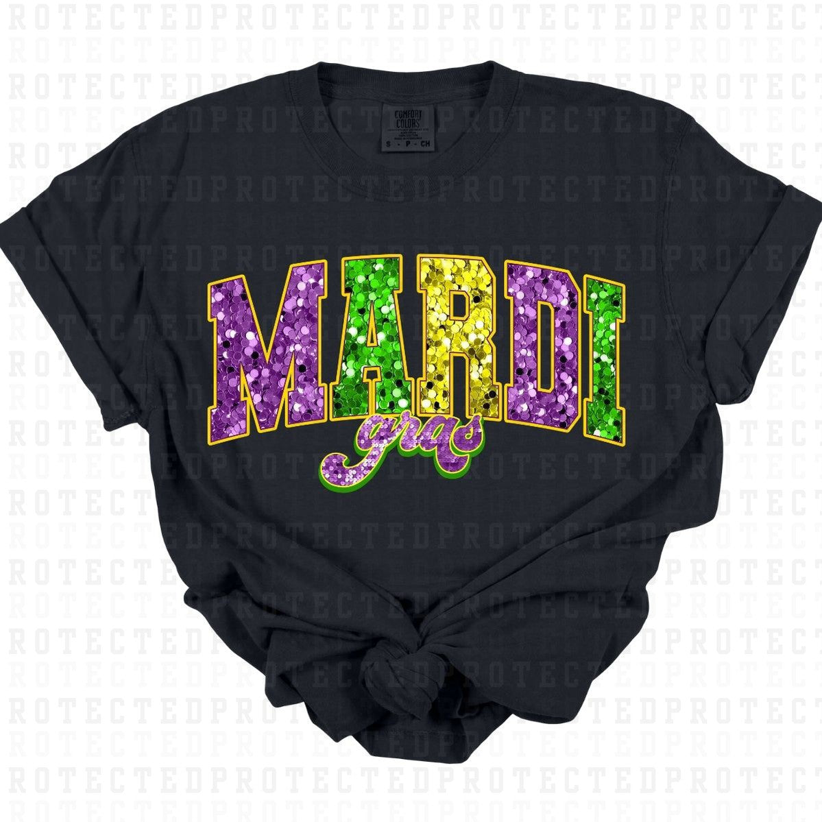 MARDI GRAS *FAUX SEQUIN* - DTF TRANSFER