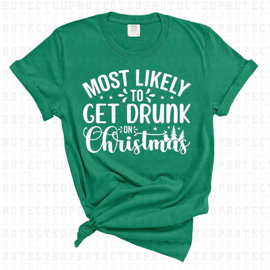 GET DRUNK ON CHRISTMAS *SINGLE COLOR* - DTF TRANSFER