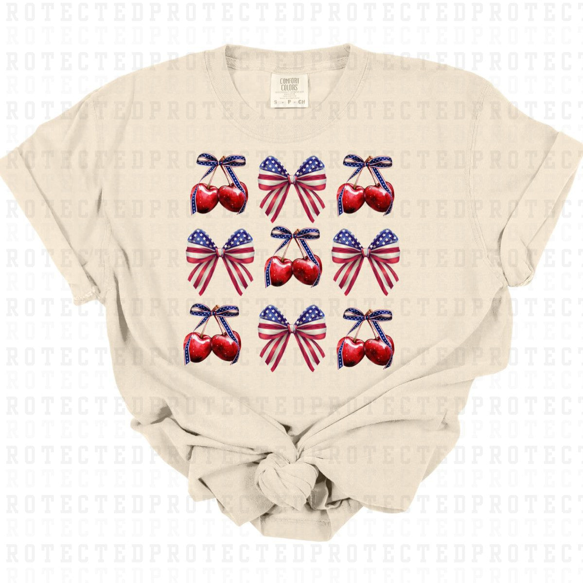 COQUETTE PATRIOTIC CHERRIES & BOWS - DTF TRANSFER