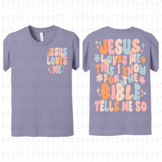 JESUS LOVES ME *GRUNGE*(POCKET+BACK) - DTF TRANSFER