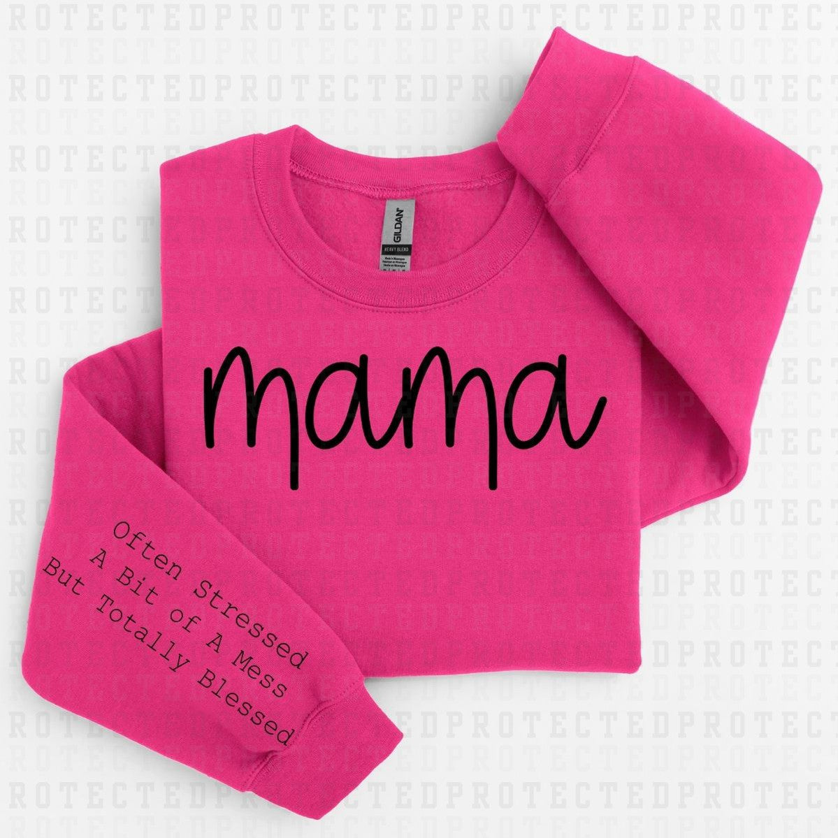 MAMA *SLEEVE COMES IN 6"* (SINGLE COLOR/FULL FRONT+1 SLEEVE) - DTF TRANSFER