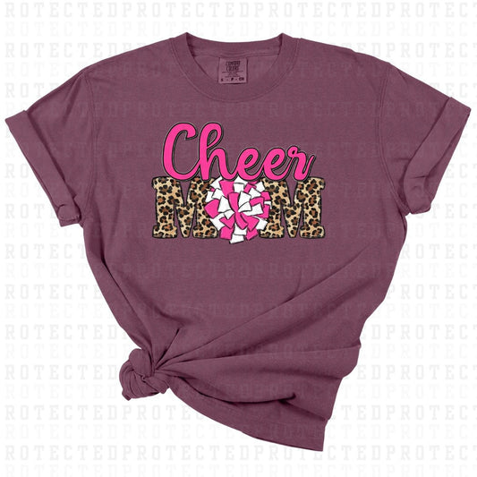 CHEER MOM *WHITE & PINK* - DTF TRANSFER