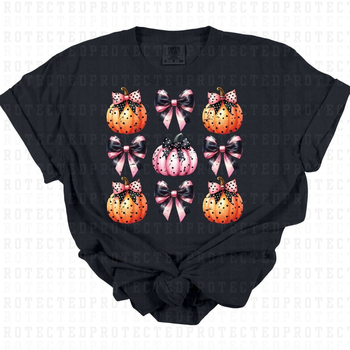 COQUETTE BOWS & PUMPKINS *GRUNGE* - DTF TRANSFER