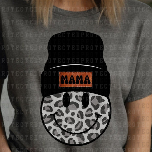 MAMA BEANIE SMILEY ANIMAL PRINT *9* - DTF TRANSFER