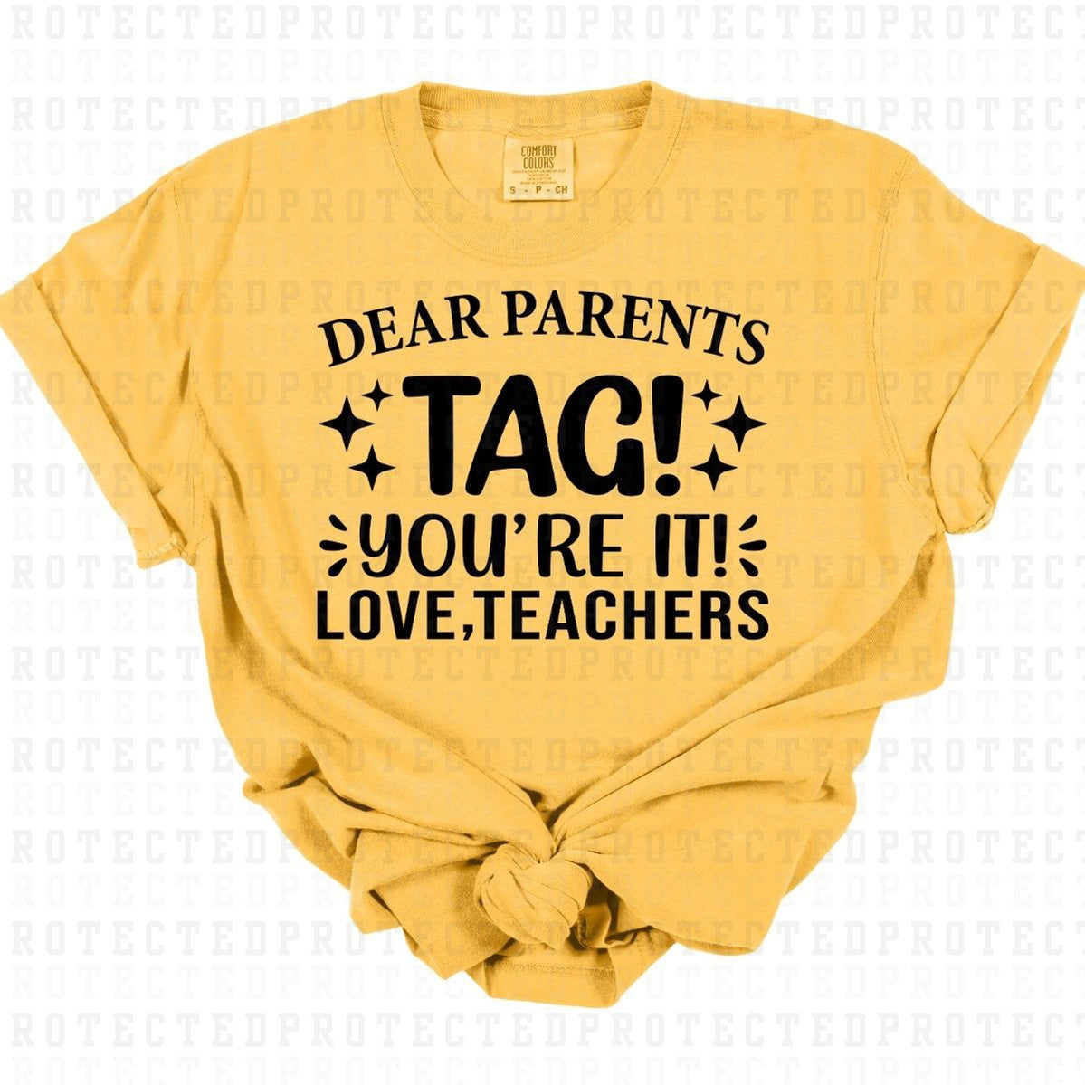 DEAR PARENTS *SINGLE COLOR* - DTF TRANSFER