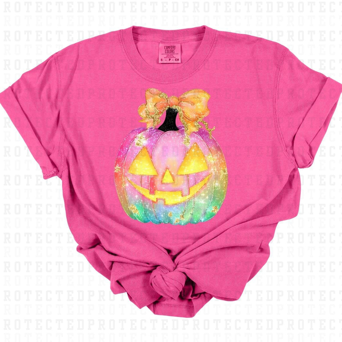 COQUETTE PASTEL PUMPKIN *FAUX SEQUIN* - DTF TRANSFER