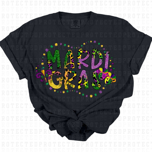 MARDI GRAS *FAUX SEQUIN* - DTF TRANSFER