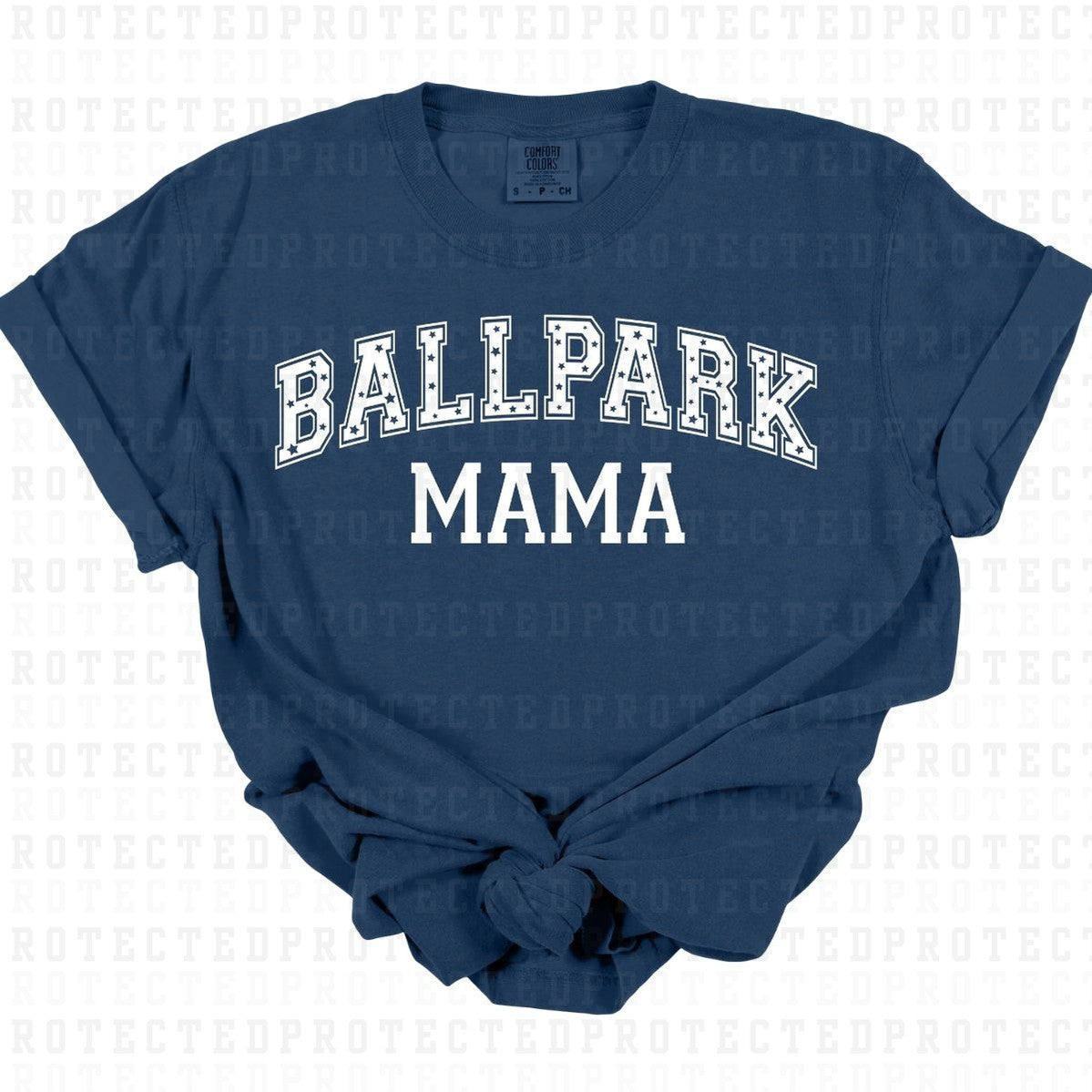 BALL PARK MAMA *WHITE - SINGLE COLOR* - DTF TRANSFER