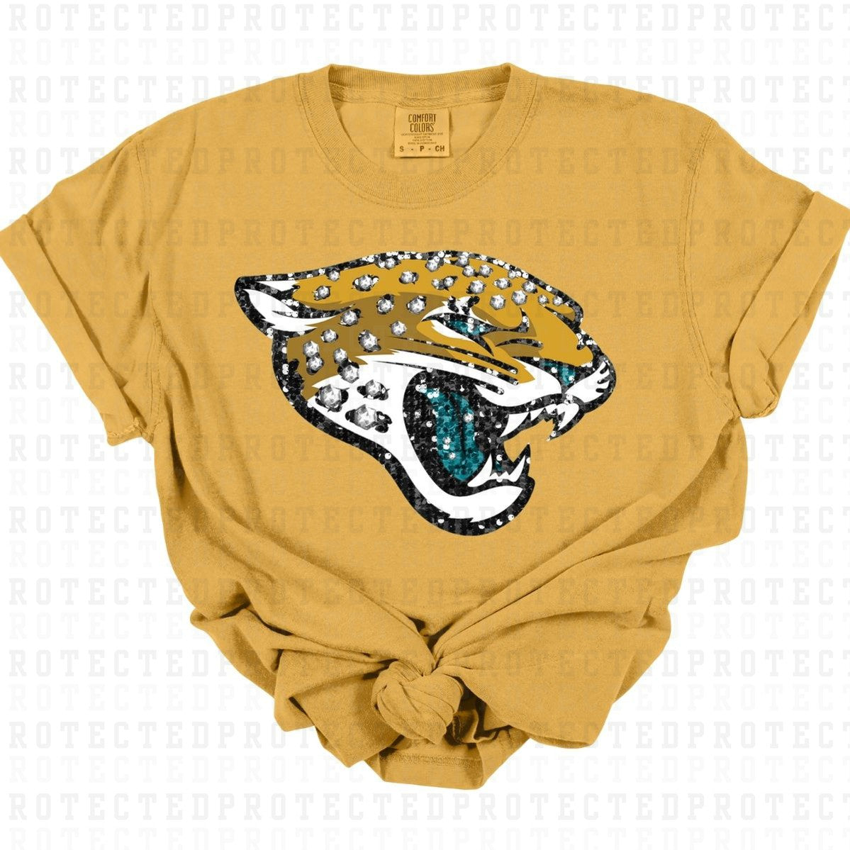 JAGUARS *FAUX RHINESTONS/FAUX SEQUIN* - DTF TRANSFER