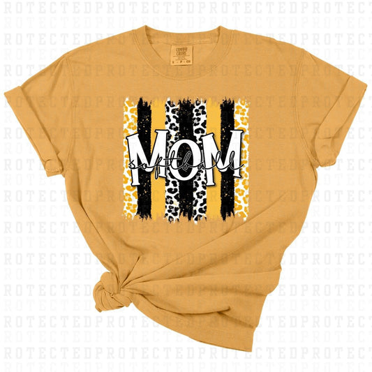 SOFTBALL MOM *BLACK & GOLD* - DTF TRANSFER