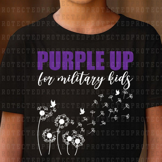 PURPLE UP FOR MILITARY KIDS*PURPLE&WHITE* - DTF TRANSFER