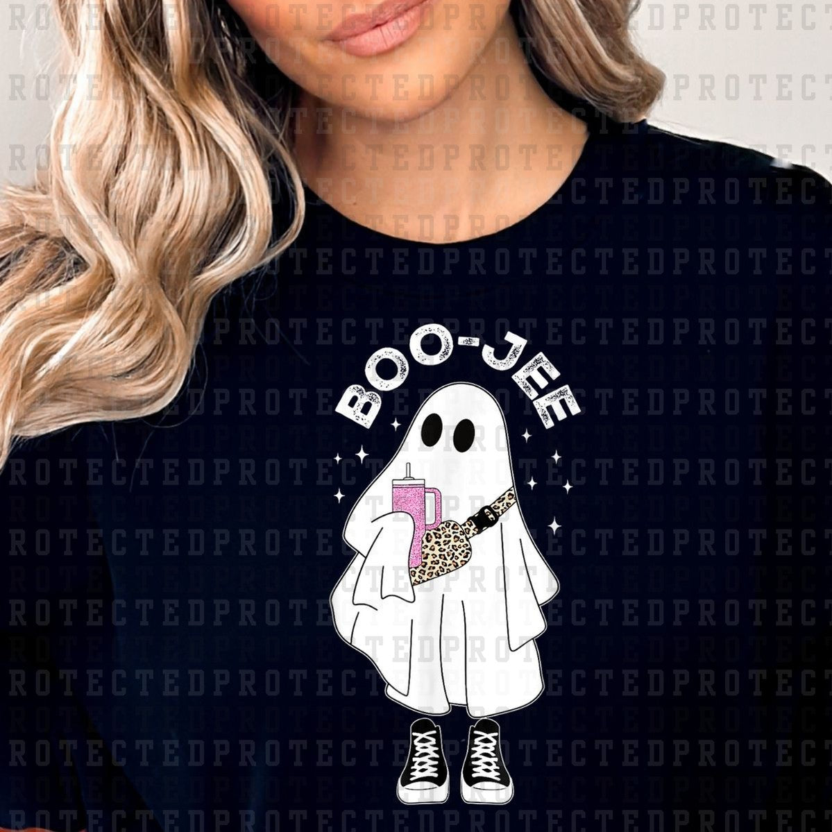 BOO-JEE *GHOST WITH TUMBLER & CROSSBODY* - DTF TRANSFER