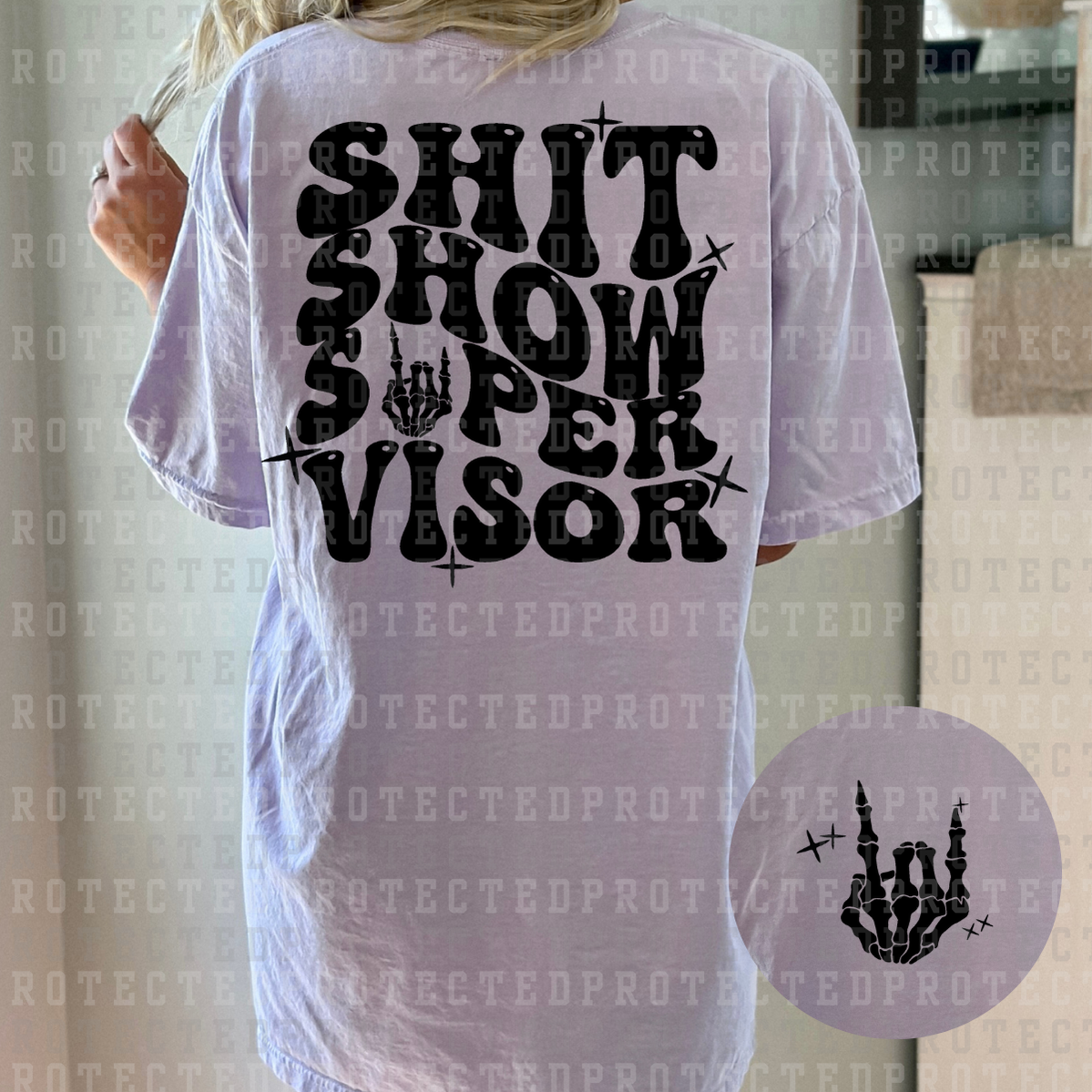 SHIT SHOW SUPERVISOR (SINGLE COLOR/POCKET/BACK) - DTF TRANSFER