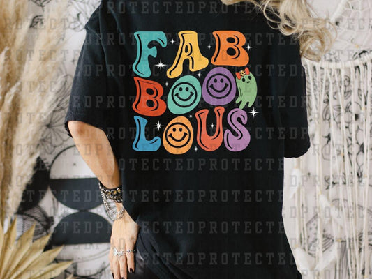 FAB-BOO-LOUS - GREEN FLOWER BOW GHOST - DTF TRANSFER