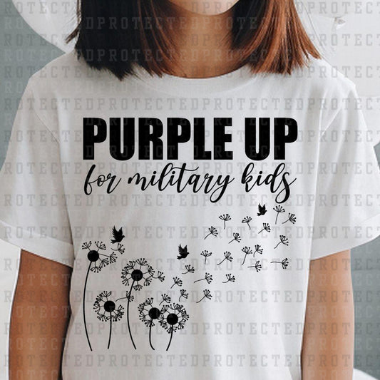 PURPLE UP MILITARY CHILD *SINGLE COLOR* - DTF TRANSFER