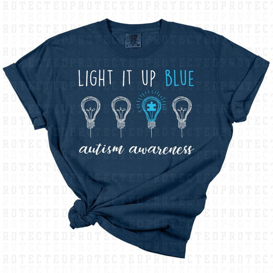 LIGHT IT UP BLUE AUTISM AWARENESS -  DTF TRANSFER