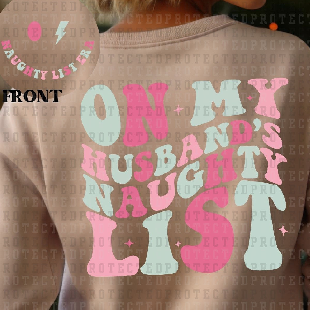 NAUGHTY LIST ERA (POCKET+BACK) - DTF TRANSFER