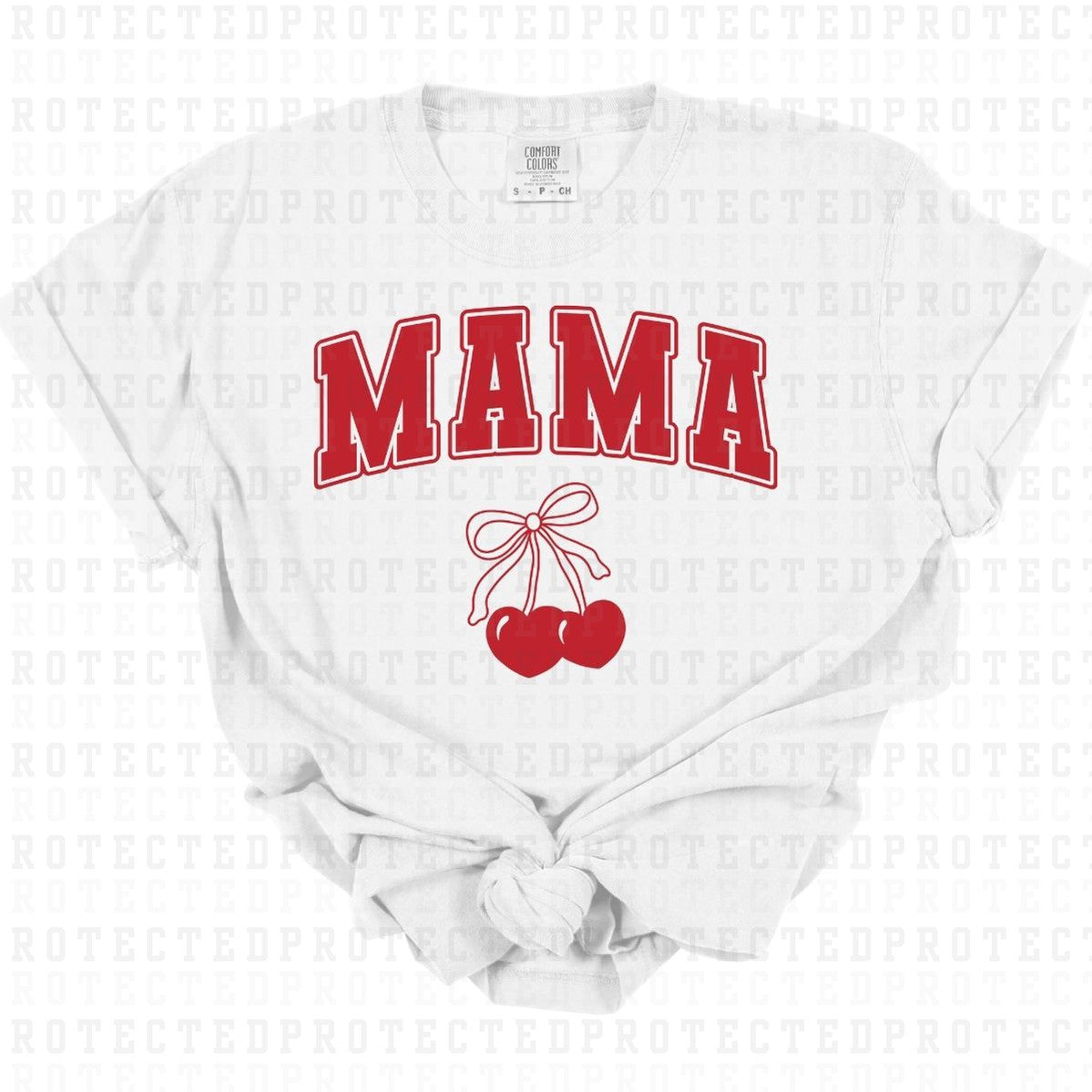 COQUETTE MAMA *CHERRY HEARTS - SINGLE COLOR* - DTF TRANSFER