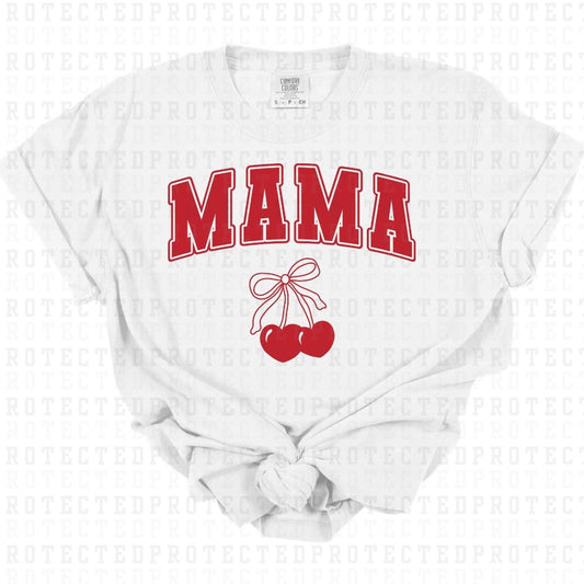 COQUETTE MAMA *CHERRY HEARTS - SINGLE COLOR* - DTF TRANSFER