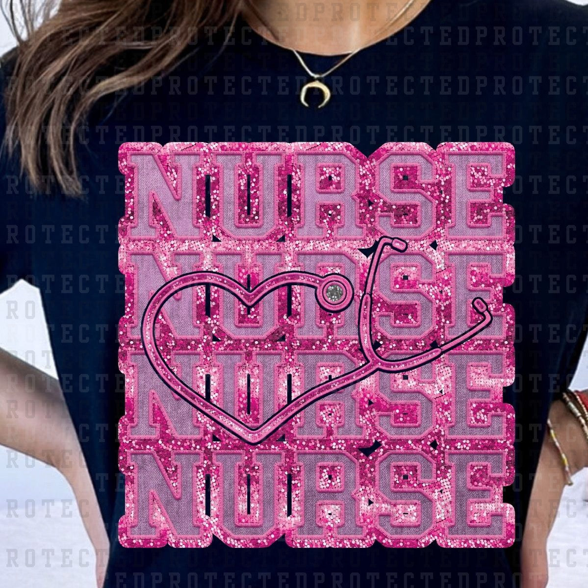 NURSE *FAUX SEQUIN* - DTF TRANSFER