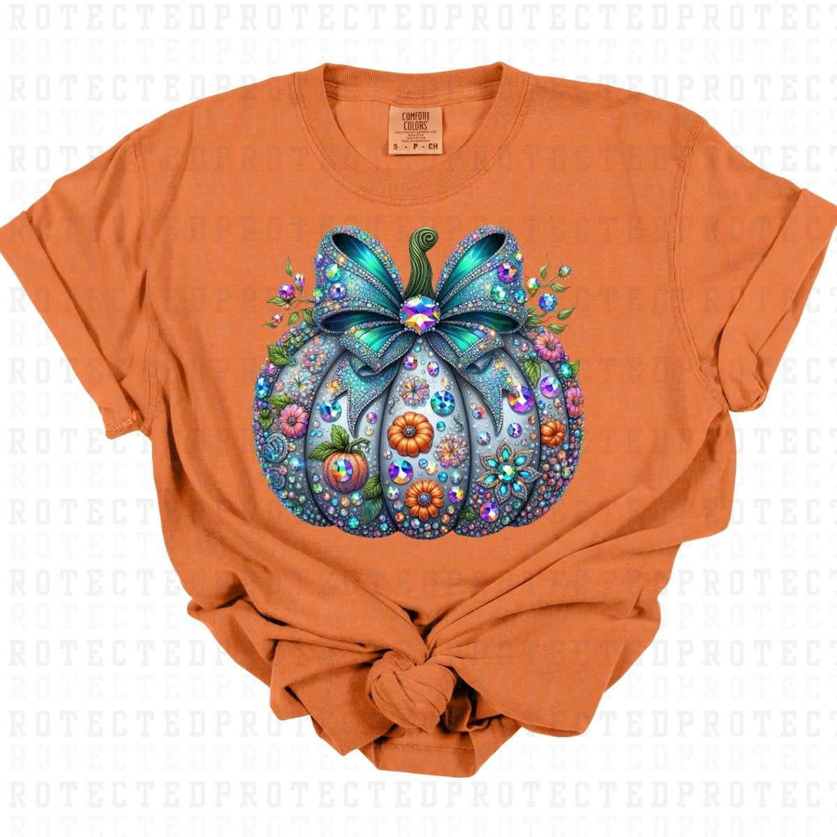 COQUETTE PUMPKIN *FAUX RHINESTONES* - DTF TRANSFER