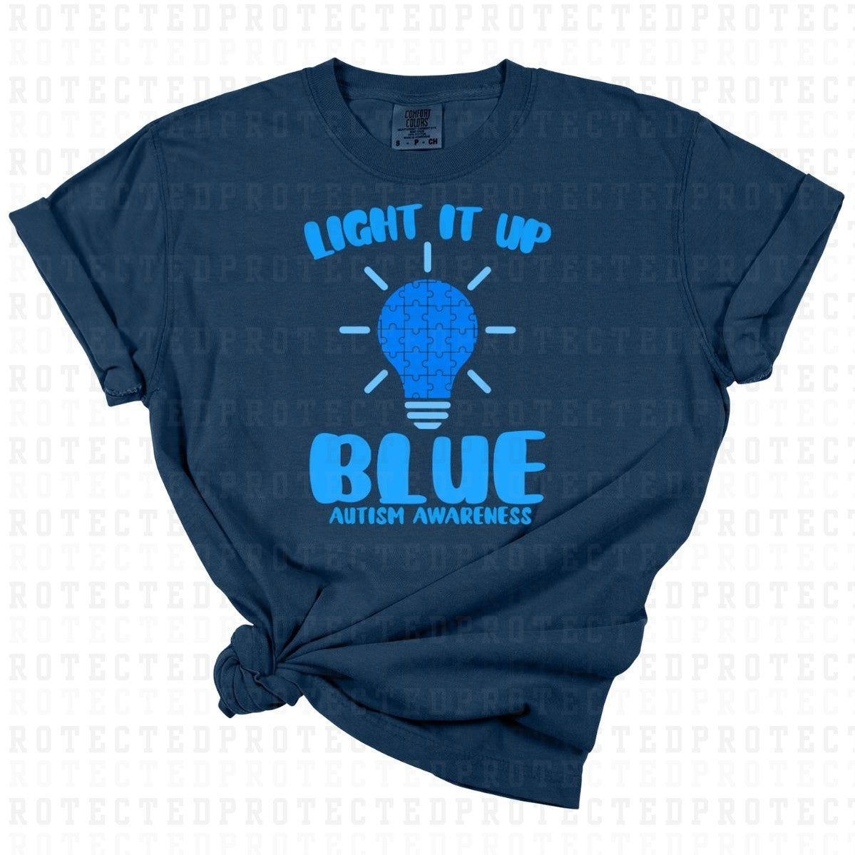 LIGHT IT UP BLUE AUTISM AWARENESS -  DTF TRANSFER