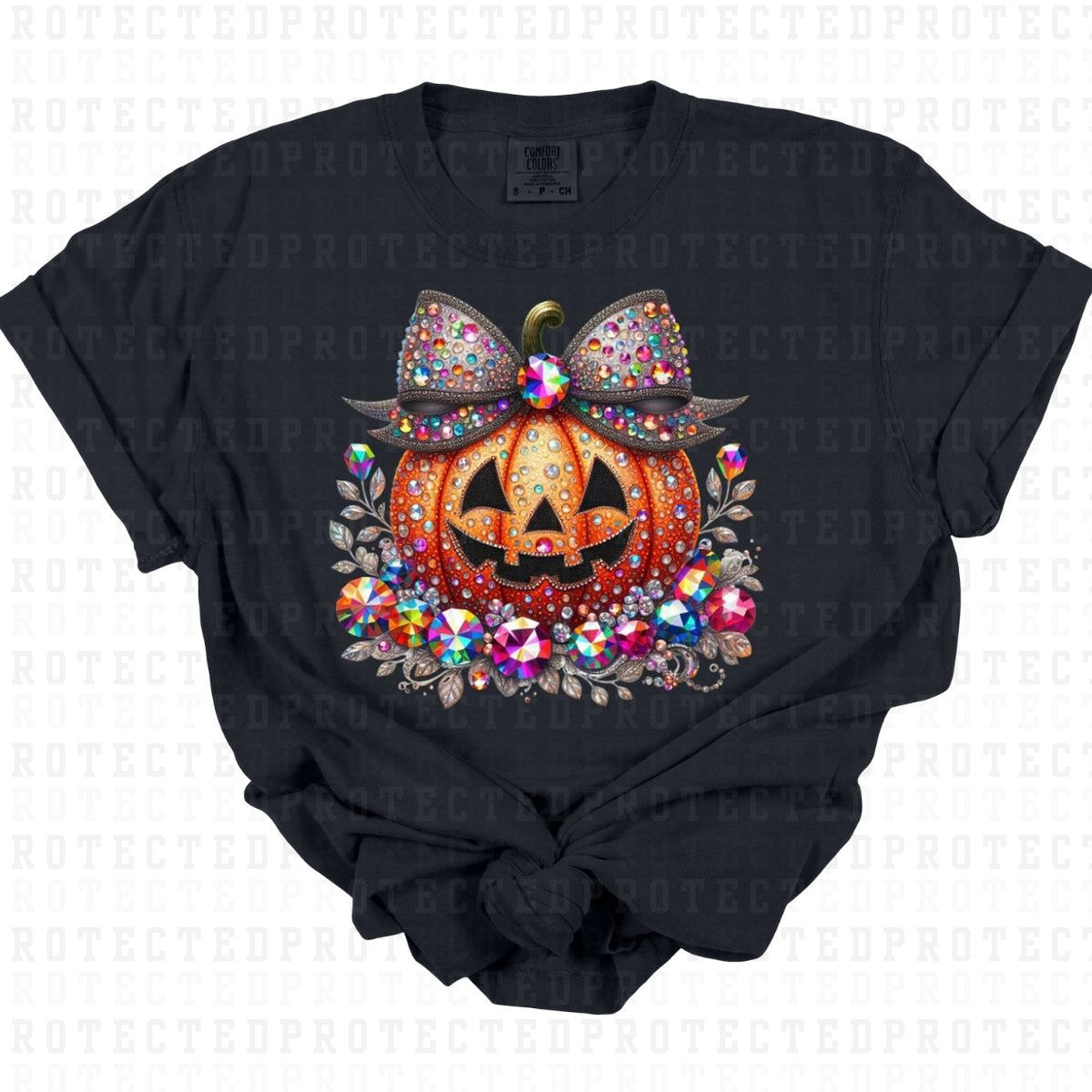 COQUETTE JACK O LANTERN *FAUX RHINESTONES* - DTF TRANSFER