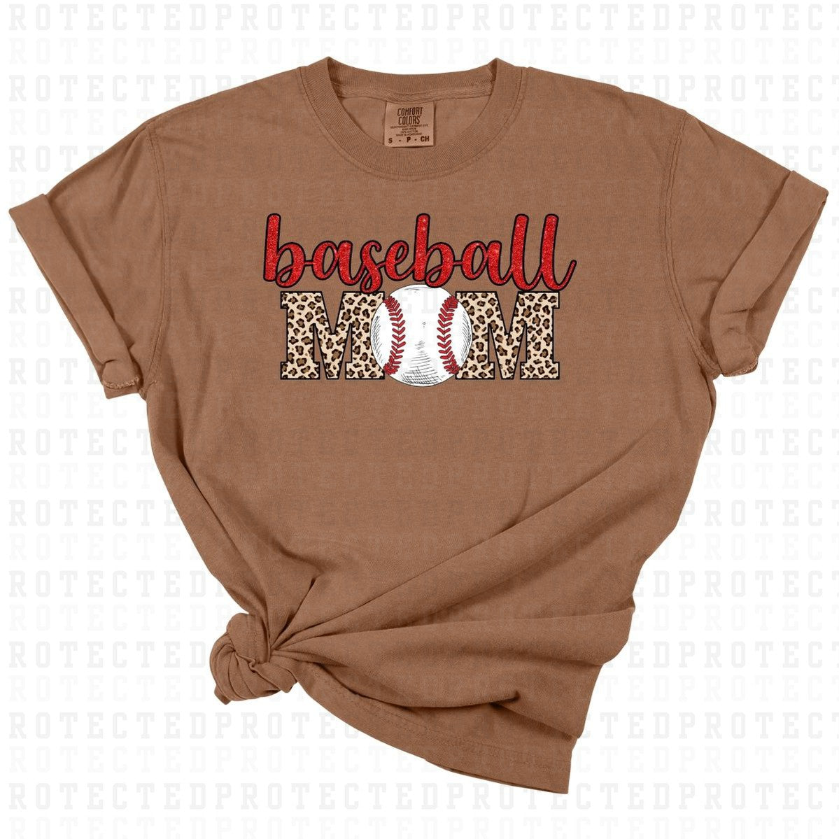 BASEBALL MOM *FAUX GLITTER* - DTF TRANSFER