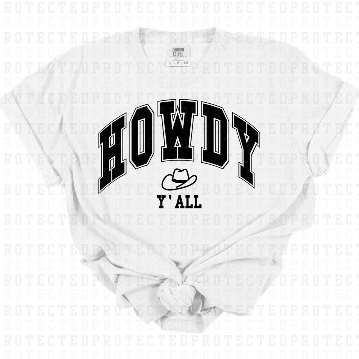 HOWDY YALL *BLACK - SINGLE COLOR* - DTF TRANSFER