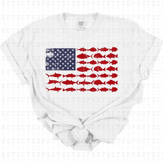 AMERICAN FLAG FISH - DTF TRANSFER