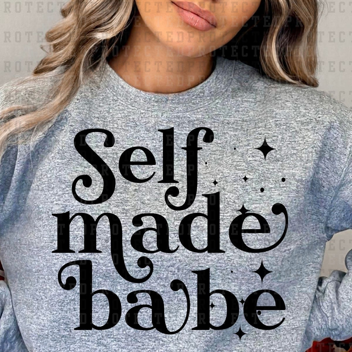 SELF MADE BABE *SINGLE COLOR* - DTF TRANSFER