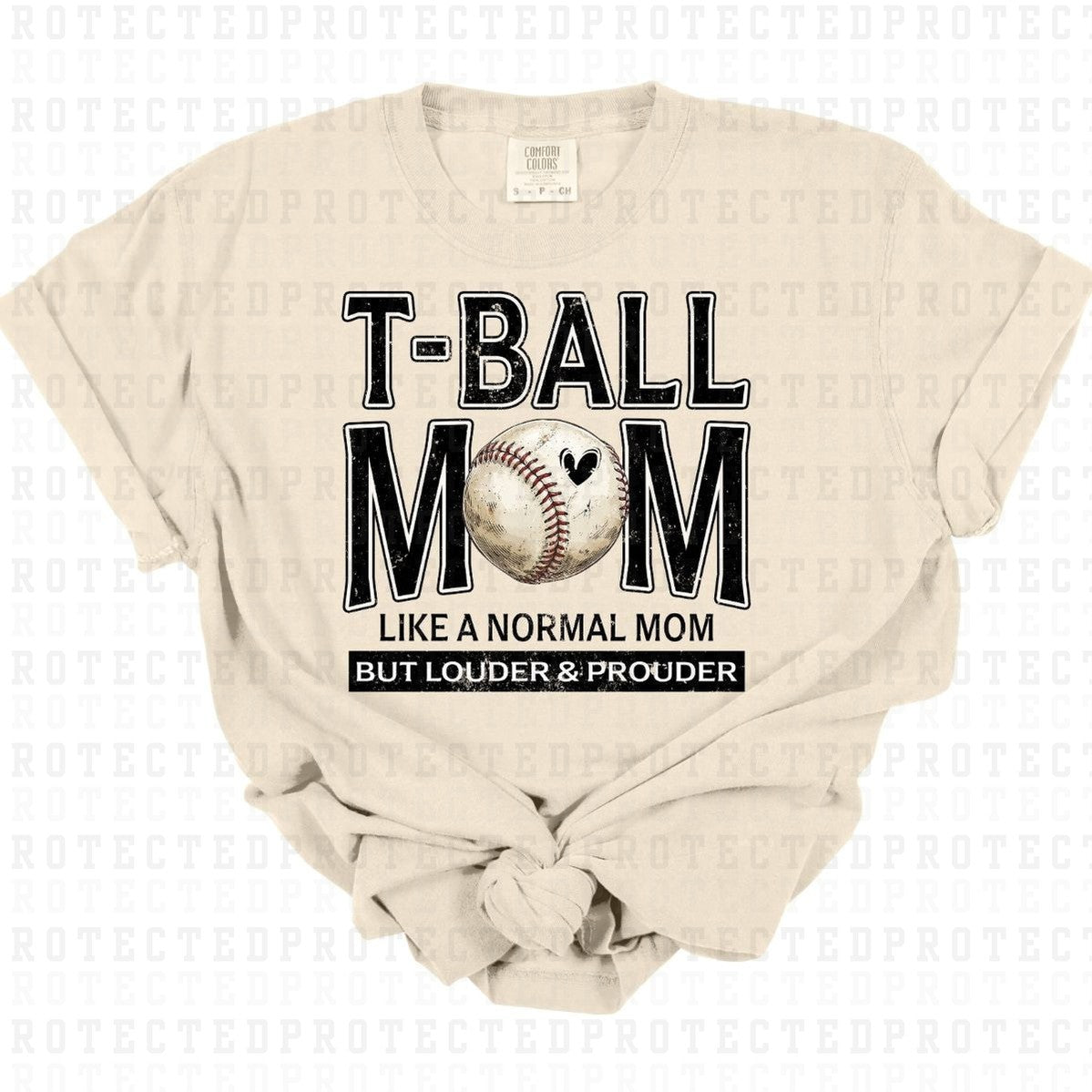 T-BALL MOM *W/GRUNGE* - DTF TRANSFER