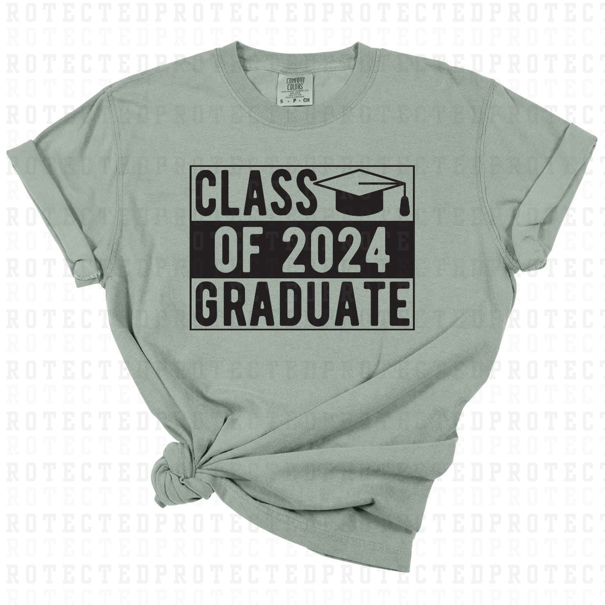 CLASS OF 2024 GRADUATE *SINGLE COLOR* - DTF TRANSFER