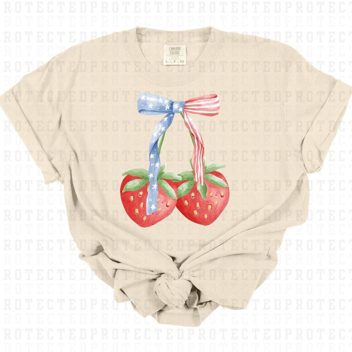 COQUETTE PATRIOTIC STRAWBERRIES - DTF TRANSFER