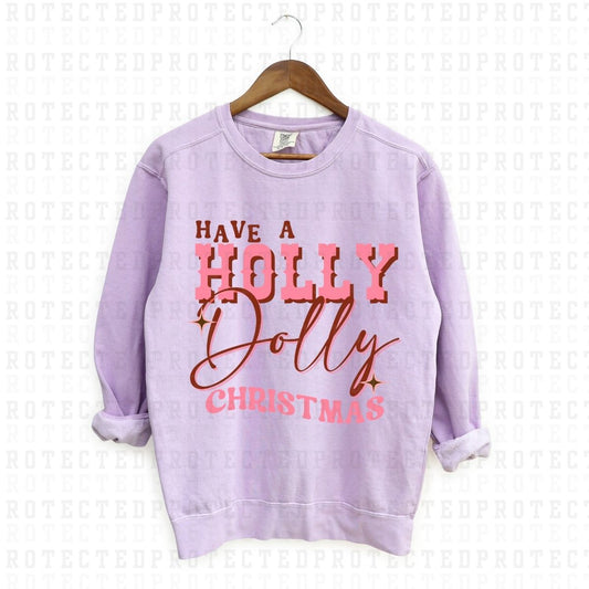 HAVE A HOLLY DOLLY CHRISTMAS - DTF TRANSFER