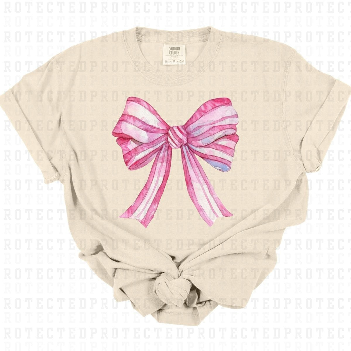 COQUETTE PINK CHRISTMAS BOW - DTF TRANSFER