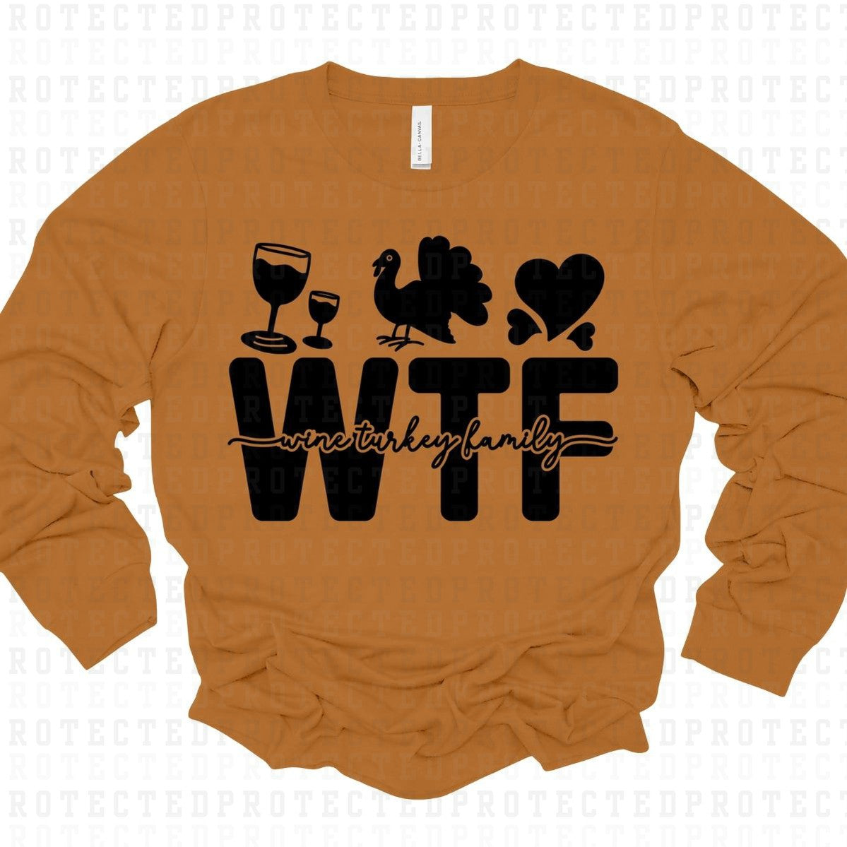 W.T.F WINE TURKEY FAMILY *SINGLE COLOR* - DTF TRANSFER