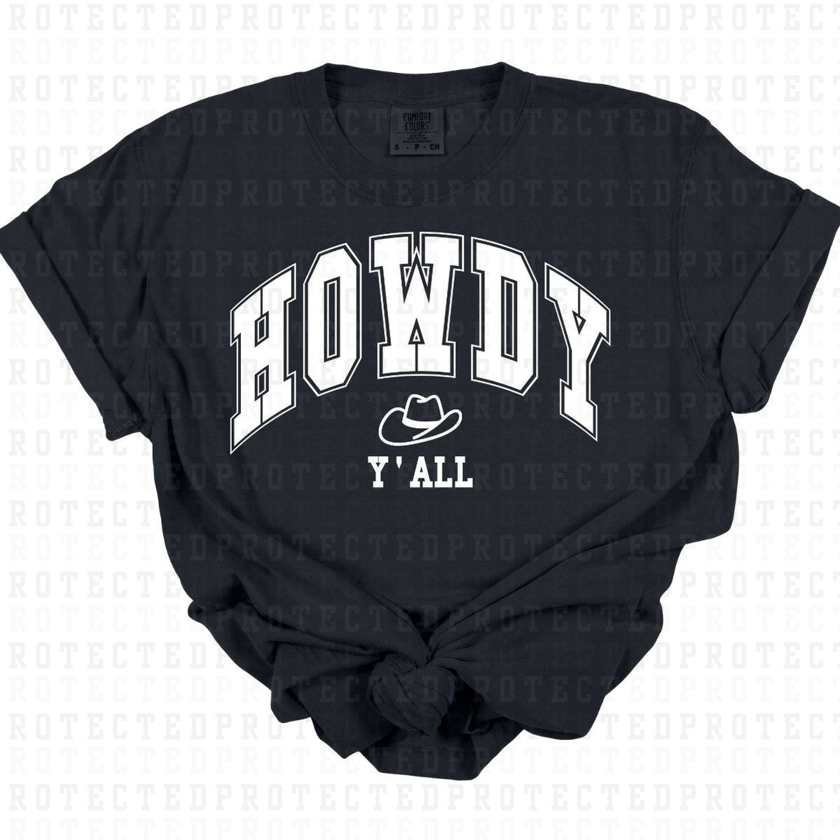 HOWDY YALL *WHITE - SINGLE COLOR* - DTF TRANSFER