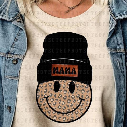 MAMA BEANIE SMILEY ANIMAL PRINT *13* - DTF TRANSFER