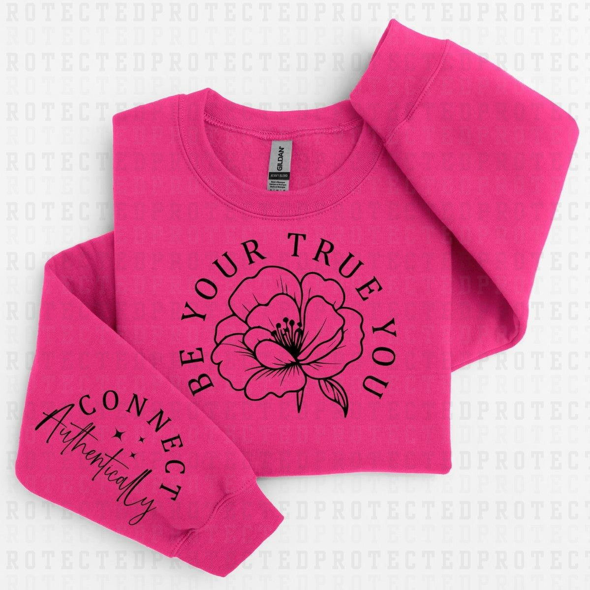 BE YOUR TRUE YOU - *SINGLE COLOR - SLEEVE DESIGN COMES IN 6"* (FULL FRONT/1 SLEEVE) - DTF TRANSFER