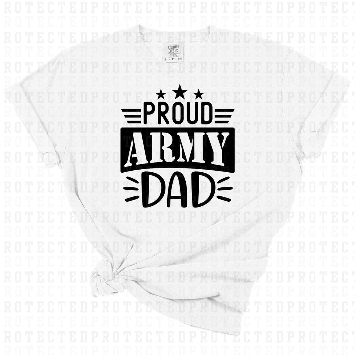 PROUD ARMY DAD *SINGLE COLOR* - DTF TRANSFER