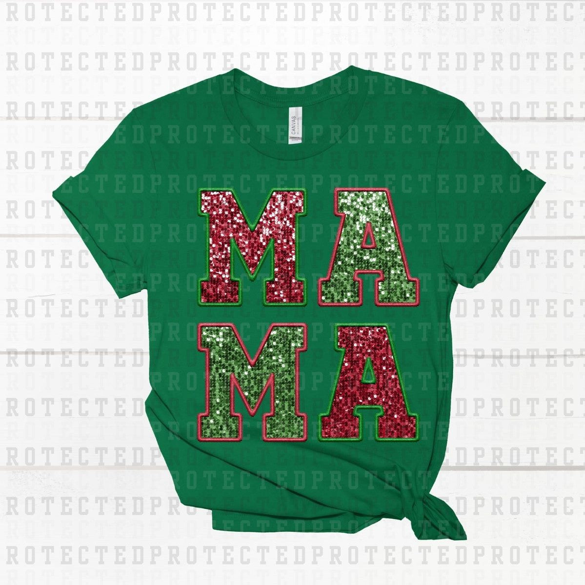 MAMA  *FAUX SEQUIN* - DTF TRANSFER