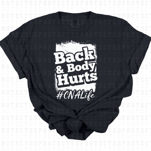 BACK & BODY HURTS *SINGLE COLOR* - DTF TRANSFER